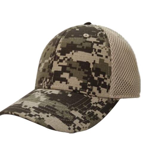 RIPSTOP CAMO CAP WITH SANDWICH MESH BACK CSAN02 RIPSTOP CAMO CAP WITH SANDWICH MESH BACK Thumbnail